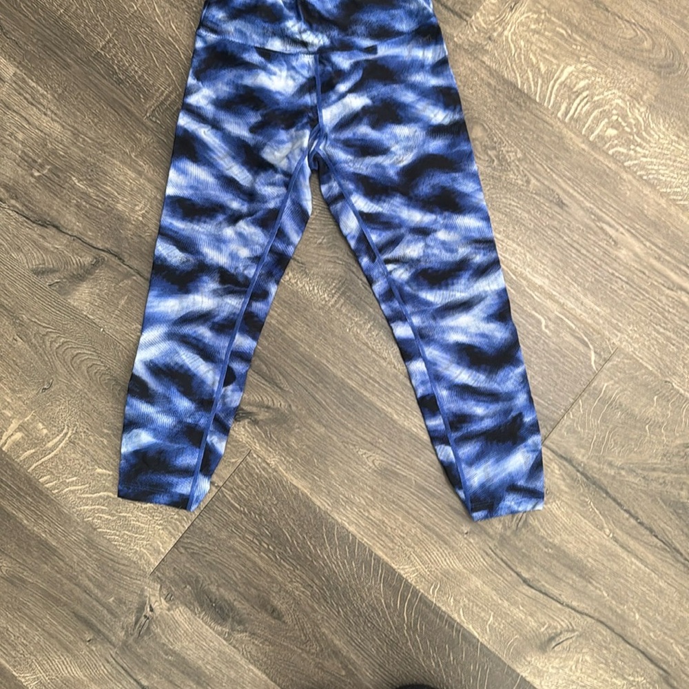 Calvin Klein Blue Leggings with Tie-Dye Effect